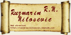 Ruzmarin Milošević vizit kartica